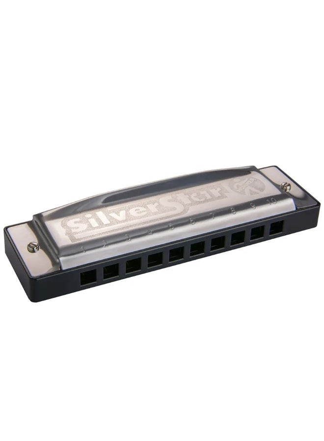 Hohner هارمونيكا هونهير دياتونيك M5042066 فضي ستار F - سلسلة المتحمسين - Image 1